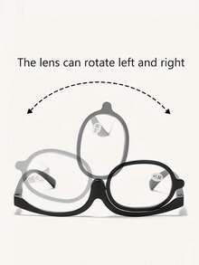 Enlarged Presbyopia Glasses, Rotating Makeup Glasses,Folding Glasses, Cosmetic Universal Glasses,Lightweight Polycarbonate Frames For Presbyopia, Makeup Reading Glasses Magnifying, Eyewear Accessory, Cat-Eye Frames, Durable Eyewear,Women's Multi-Functional Magnifying Mirror & Reading Glasses With Foldable Design