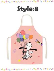 Delantal de Snoopy, delantal impermeable de cocina, cubierta a prueba de aceite para cocinar en casa, hornear y cocinar arroz. - Multicolor - Ver 11