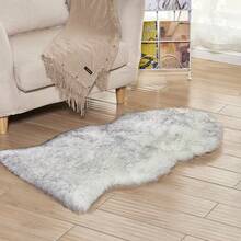 1 pieza Alfombra de peluche suave de piel sintética, Alfombra suave para dormitorio, Alfombra esponjosa, Alfombra shaggy para sala de estar, Alfombra gruesa, Alfombra de otoño/invierno