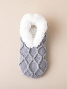 1 par de calentadores de piernas con forro térmico, calentadores de piernas gruesos y antideslizantes para mujer, para invierno