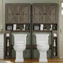 Furniouse Toilet Cabinet, Over-Toilet Storage Cabinet, Bathroom Storage Cabinet, Laundry Room Storage Cabinet. Minimalist Design With Ample Storage Space, Easy Assembly, And Long-Lasting Durability. The Ultimate Bathroom Storage Solution. - Xám - Xem 5