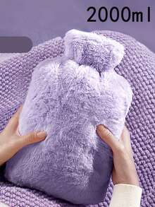 2L/1L Large Hot Water Bottle With Soft Cover - Classic Hot Water Bottle To Relieve Pain, Can Be Used For Neck & Shoulder Heating, Foot Warming, Menstrual Cramp Relief, Cold & Hot Therapy - Excellent Christmas And Halloween Gift - Multicolor - View 14