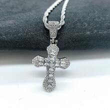 قلادة سلسلة حبل مجدول بشكل صليب من لوسيا بيليدو ICON، مناسبة للنساء للارتداء اليومي في الربيع والصيف