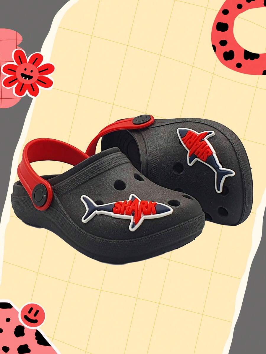 Children's Slippers For Boys And Girls With 3D Capybara Designs - Tiburón negro - Ver 1