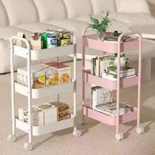 1pc Rolling Storage Cart, Multi-Tier Movable Organizer Rack For Living Room, Kitchen, Dorm, Snacks