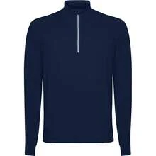 Roly Mens Estambul Quarter Zip LongSleeved Sweatshirt (Navy Blue) - Blue - View 1