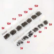 盒装鱼钩 - 不锈钢鱼钩带收纳盒，淡水和海水垂钓的理想之选，渔具配件|不锈钢钩|经久耐用，渔具配件 - 黑色 - 查看 4