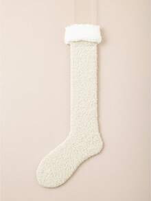 1 par de calcetines de felpa de coral para mujer, calcetines térmicos gruesos y cálidos para el invierno, adecuados para el hogar, el posparto y dormir