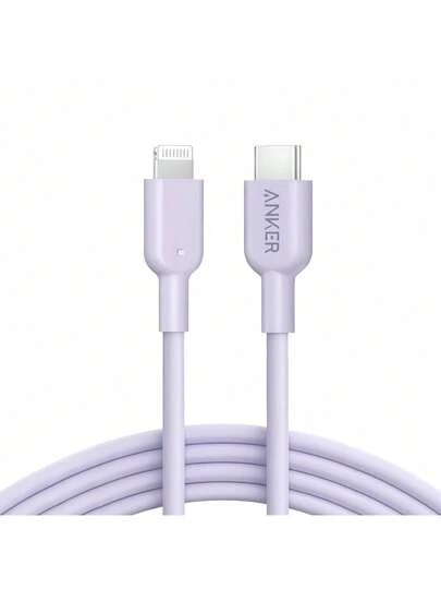 anker Cáp dữ liệu sạc nhanh hiệu suất cao A863 với chip thông minh cân bằng dòng điện, cáp sạc nhanh bền bỉ, cấu trúc chống kéo và chống đứt, sạc ổn định khi sử dụng lâu dài, màu tím