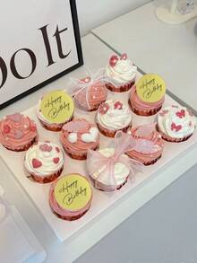 5个/10个现代字母图案蛋糕装饰插牌，“生日快乐”字母蛋糕装饰，适用于生日派对、蛋糕装饰、烘焙装饰、烘焙用品、节日礼物