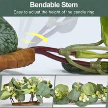 1/2/3 Stücke künstlicher Blumen Kranz Kerzenkranz, Eukalyptus Kranz, Buchsbaum Kranz, Hochzeitsdekoration, Tischdekoration für Esszimmer, Kerzenlicht Dinner