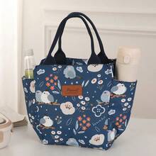 meetself 1 Stück tragbare Isolierte Lunch Tasche mit großer Kapazität, wasserdichter Stoff Thermotasche Lunchbox für Outdoor, Reisen, Frauen, wasserdichte Tasche Lunchbox