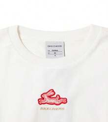 Skechers 女士新款圓領長袖休閒運動衛衣 - 白色 - 查看 4