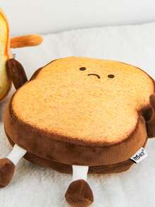 22cm Cute Toast Bread Plush Pillow, Funny Food Stuffed Doll, Home Decor Sofa Cushion, Adorable Bread Plush Doll, Gift For Easter, Christmas, Valentine's Day, Thanksgiving, Mother's Day, Father's Day - Multicolor - View 7