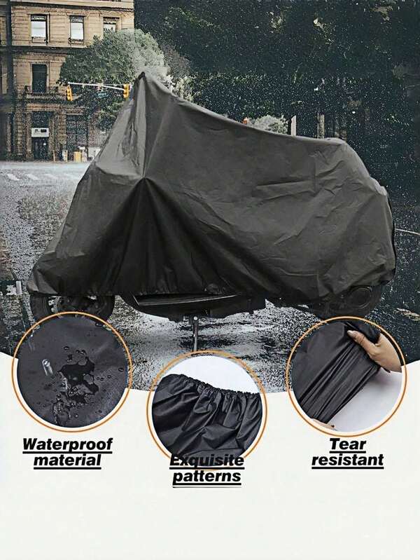 1 Piece Polyester Bike Cover, UV Waterproof Rain Dust Cover For Mountain Bikes, Motorcycles, Universal For All Seasons, Random Color Delivery, Bike Cover Waterproof, UV Resistant, Snow Proof, Anti-Theft With Keyhole, Windproof With Buckle, All-Weather Bicycle Storage Bag For Mountain, City Bikes, Random Shipping With Cute Critters And Flowers On It.