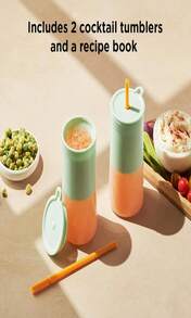 Rabbit Wine Frozen Cocktail Tumblers 12oz Insulated Tumbler For Frose, Frozen Cocktails, Slushies, Leak-Proof Design With Drink Recipes - ColorB - 查看 4