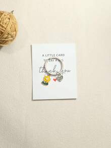 Creative Cartoon Fried Egg Keychain, Thanksgiving Gift, Suitable For Thanksgiving, Daily Use - Multicolor - View 6