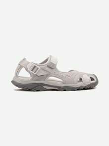 Sandalias deportivas para mujer con plantilla de cuero - Casual para viajes de verano - Gris Claro - Ver 3
