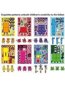 DIY Sticker Set For Building Blocks - Numbered, Colorful, Educational Stickers For Creative Play - Ideal For Parties And Holiday Gifts