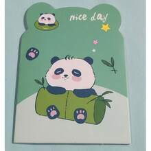 Christmas Gift, Creative Irregular Cartoon Notepad, Cute Panda Girl Series, Scrapbook Collage Decoration Material, Multiple Patterns Randomly Assorted - Square - View 6