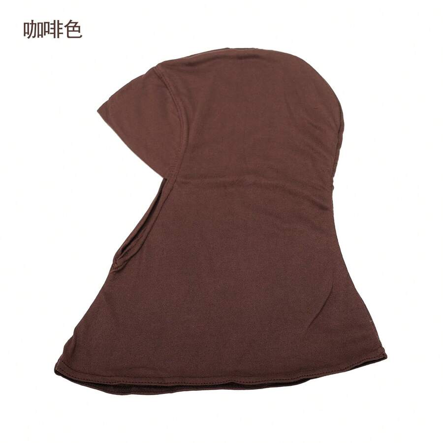 2025 Hijab interior musulmán marrón - Pañuelo interior islámico elástico, cobertura de cabeza cómoda y transpirable, hijab de uso diario modesto para mujeres, circunferencia de la cabeza de 55 a 60 cm, accesorio de hijab de cobertura total suave y elegante, pañuelo de oración versátil de moda musulmana