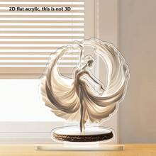 2D Flat, Ballerina Decoration, Modern Desk Decoration, Perfect For Desk, Bedroom, Dining Room, Living Room, Creative Gift Idea, Home And Kitchen Decoration - Transparent - View 2