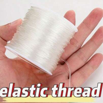 Elastic Rope, Multi Specification Elastic Crystal Rope, Transparent Elastic Bead Rope, Used For DIY Bracelets, Bead And Jewelry Production, Crystal Elastic Rope For Craft Beads