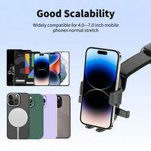 Car Phone Mount Dashboard & Windshield Holder, Strong Suction Cup, Foldable Arm, 360° Rotation, One-Touch Lock, Compatible With 16 Pro Max, 15, 14 Plus, 13, Galaxy S25 Ultra, S24, S23