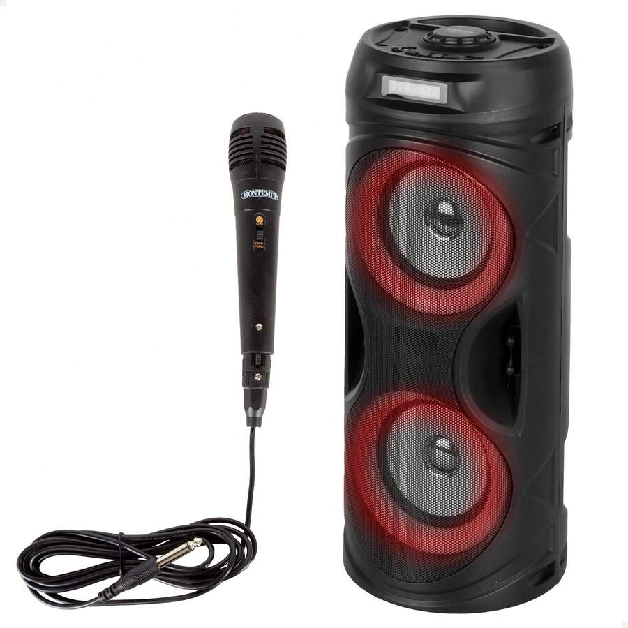 Bontempi Loa Bluetooth cho trẻ em có micro, đèn RGB, pin sạc, chức năng TWS cho âm thanh nổi, đầu vào USB, khe cắm thẻ TF và đài FM, lý tưởng để khuấy động các bữa tiệc, hát karaoke hoặc phát nhạc cho trẻ từ 3 tuổi ✅ Giao hàng 24/48 giờ đến Tây Ban Nha (bán đảo) - Nhiều màu - Xem 1