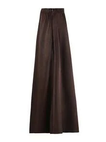 Women's Elegant Minimalist Romantic Date/Office Versatile Solid Satin Skirt, Autumn/Winter - Mocha Brown - View 7