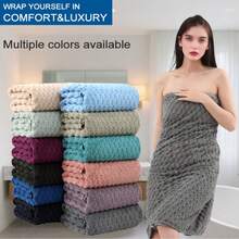 4-Piece Oversized Bath Towel Set 35x70 Inches, 90*180cm Extra Large Microfiber Towels Super Soft And Quick-Drying Available In A Variety Of Colors: Beige, White, Light Blue, And Dark Gray Luxurious Spa-Grade Bath Towels Perfect For Home Or Gift Giving Modern Coastal Style - 多色B - 查看 2