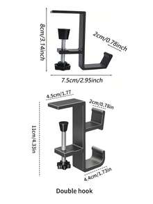 1pc Adjustable Table Edge Hook, High-Load Capacity, Durable, Versatile Storage For Backpacks, Water Bottles, Easy To Install, Stylish In,School Supplies,Back To School