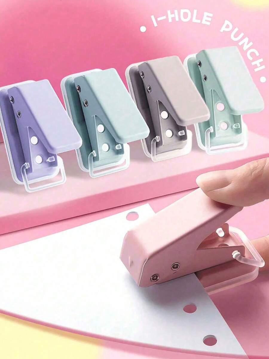 Mini outil de perçage à trou unique, perforateur de bureau et d'étude à trou unique, petit perforateur d'anneaux de reliure de feuilles mobiles, artéfact de perforation de papier - perforateur manuel et pinces de reliure en anneau, fournitures artisanales portables DIY pour étudiants, planificateurs, bureau, scrapbooking et fournitures essentielles pour les études, perforateur de papier pour l'artisanat