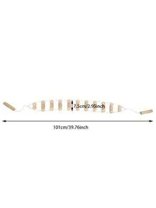 1pc Wooden Back And Neck Massager With Adjustable Tension, Composite Wood, Ideal For Muscle Relaxation And Fitness, Neck And Back, Adjustable Tension Massager, Eases Muscle Tension