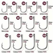 盒装鱼钩 - 不锈钢鱼钩带收纳盒，淡水和海水垂钓的理想之选，渔具配件|不锈钢钩|经久耐用，渔具配件 - 黑色 - 查看 3