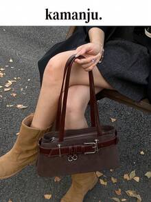 PU皮革复古单肩腋下包，适合日常外出、约会、通勤 - 咖啡 - 查看 8