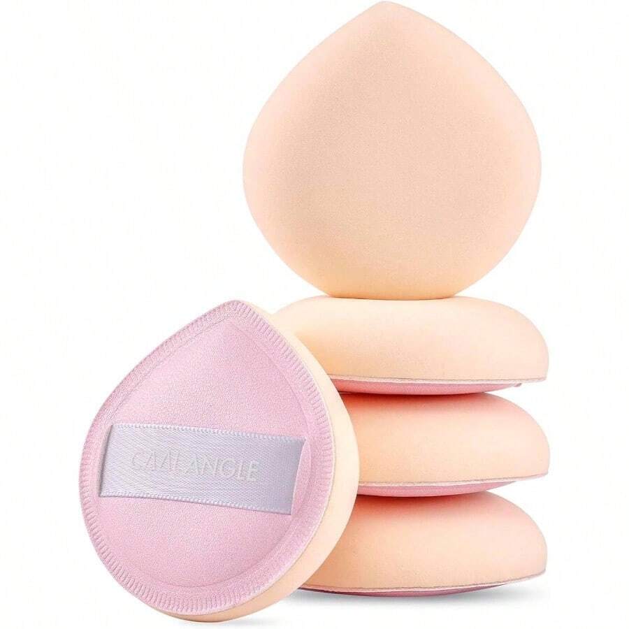 5Pcs Green Makeup Sponge Foundation Concealer And Powder, Blender Sponge Natural And Easy Makeup Soft Long - Lasting And Beginner - Friendly, Medium