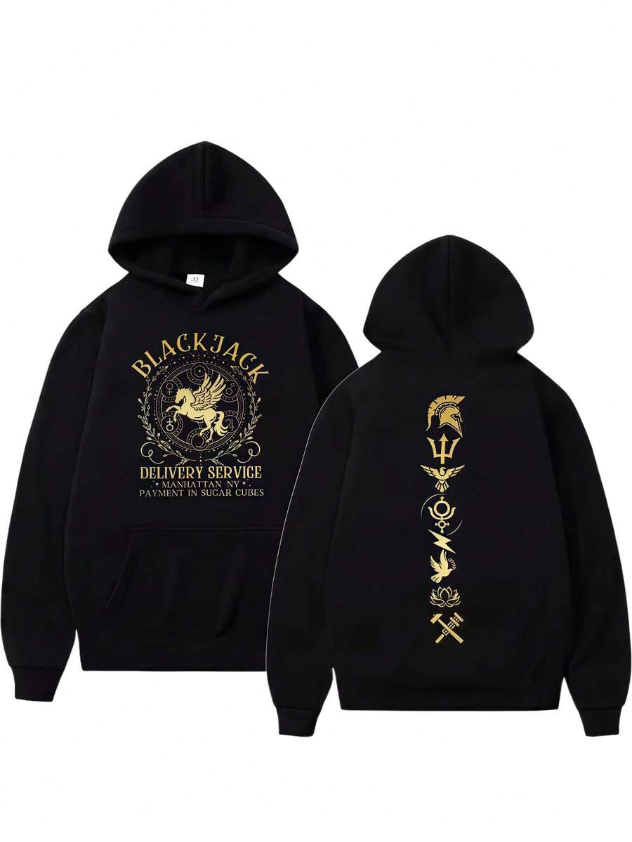 Camp Half Blood Percys Jacksons New Hoodie Men Women Retro Harajuku Fashion Sweatshirt Casual Pullover Oversized Hooded Streetwear - 黑色 - 查看 1