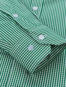 Rand paul Men's Casual Comfortable Plaid Shirt - 綠色 - 查看 3