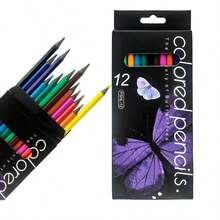 Set de 12 creioane colorate din lemn, potrivite pentru familie și prieteni, creioane colorate din lemn pentru desen, potrivite pentru cărți de pictură și colorat pentru adulți, pasionați de desen, schiță, convenabile pentru transport în aer liber, cadou excelent pentru prieteni