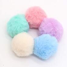 10pcs 5-6cm Faux Rex Rabbit Fur Pompom Balls Artificial Fluffy Soft Christmas Pompons DIY Pom Poms Handmade Keychain Charms Clothing Hats Gloves Sewing Crafts Supplies - Multicolor - View 8