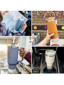 2 piezas/1 pieza Funda de silicona para vasos, cubierta protectora anti-arañazos y abolladuras, se ajusta a vasos de vidrio de 40oz, 30oz, 20oz, compatible con vasos y tazas aisladas, accesorios para vasos para deportes y actividades al aire libre