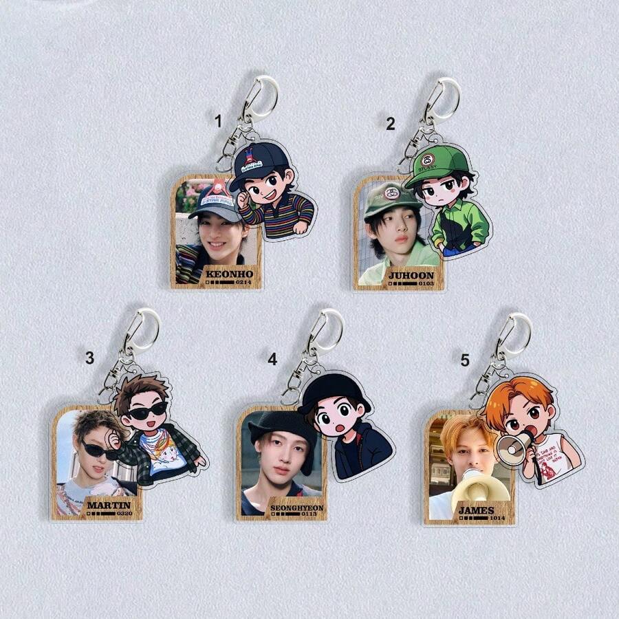 CORTI/S Cartoon Keychain Merchandise Pendant, Anqian Gao, JAMES Zhao Yufan, Johoon Yeon Seong-Hyeon Bag Keychain