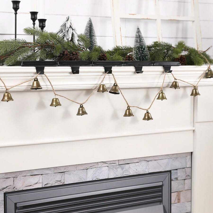 1 قطعة من أكاليل الجرس الصغيرة، زينة معلقة على الحائط، ديكور معلق للكريسماس، ديكور غرفة ، ديكور المنزل، ديكور غرفة النوم، ديكور النافذة، ديكورات الشتاء والكريسماس
