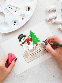 1 buc. Ornament de Crăciun pentru suport de bani din lemn, suport de bani din lemn pentru colorat DIY, cadou perfect de Crăciun pentru familie și prieteni, ornamente de Crăciun creative pentru portofel din lemn pentru a îmbunătăți atmosfera festivă a familiei, decorațiuni de Crăciun pentru casă, cadouri creative de petrecere de Crăciun, decorațiuni de Crăciun fericit, decor, cadouri de Anul Nou 2026, decorațiuni de Crăciun din lemn