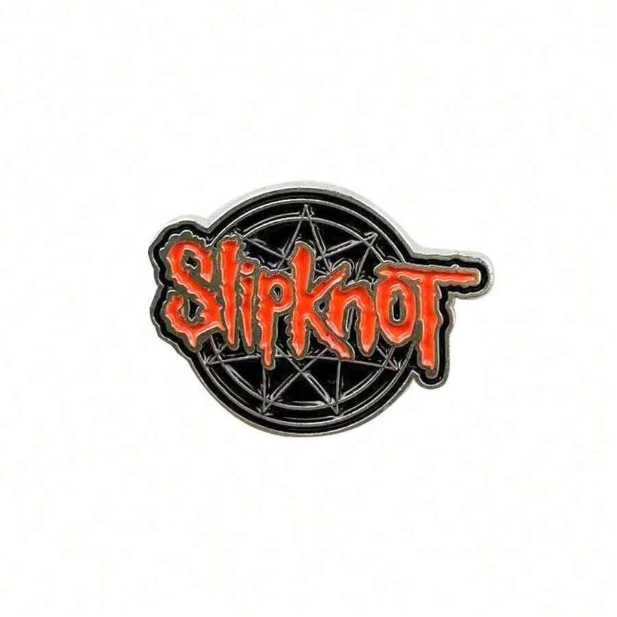 Personality Music Band Brooch Alloy Rock Apparel Accessories Badge Fashion Letter Geometric Decorative Badge - XZ871 - 查看 1