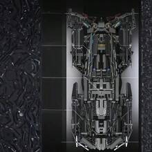 1560pcs Black Racing Car Model, Suitable For Desktop Decoration And Holiday Gifts