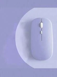 1pc Macaron Color Plastic Wireless Silent Mouse, Compatible With Ipad And Laptop (Battery Not Included)