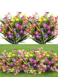 5 قطع/10 قطع من النباتات الاصطناعية متعددة الألوان مع ثمار وأزهار البابونج الصغيرة، ديكور منزلي نباتات خضراء مزيفة، مناسبة لعيد الميلاد، عيد الحب، عيد الأم، عيد الأب، عيد الفصح