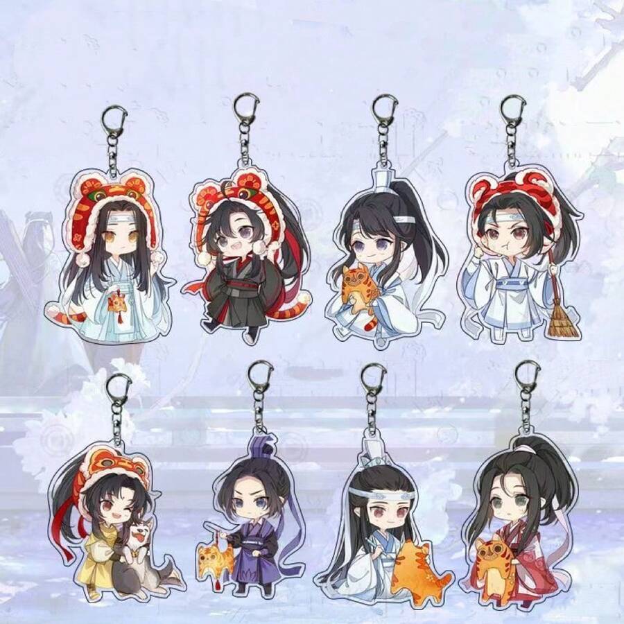 Mo Dao Zu Shi Cartoon Anime Acrylic Keychain Lan Wangji & Wei Wuxian Couple Bag Pendant - Multicolor - View 1